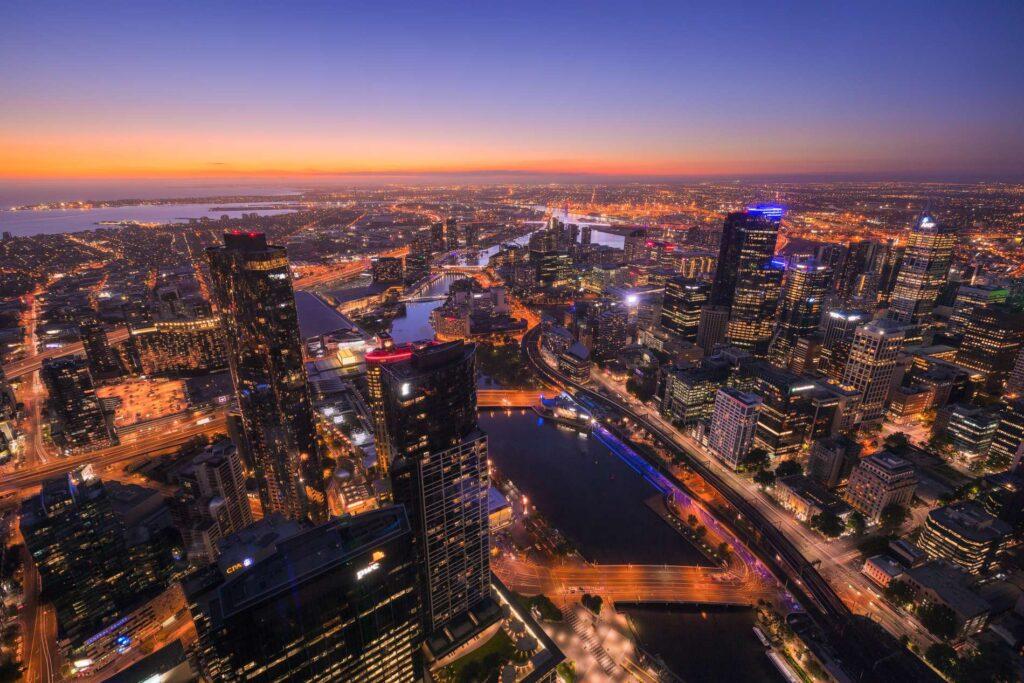 view from eureka tower skydeck